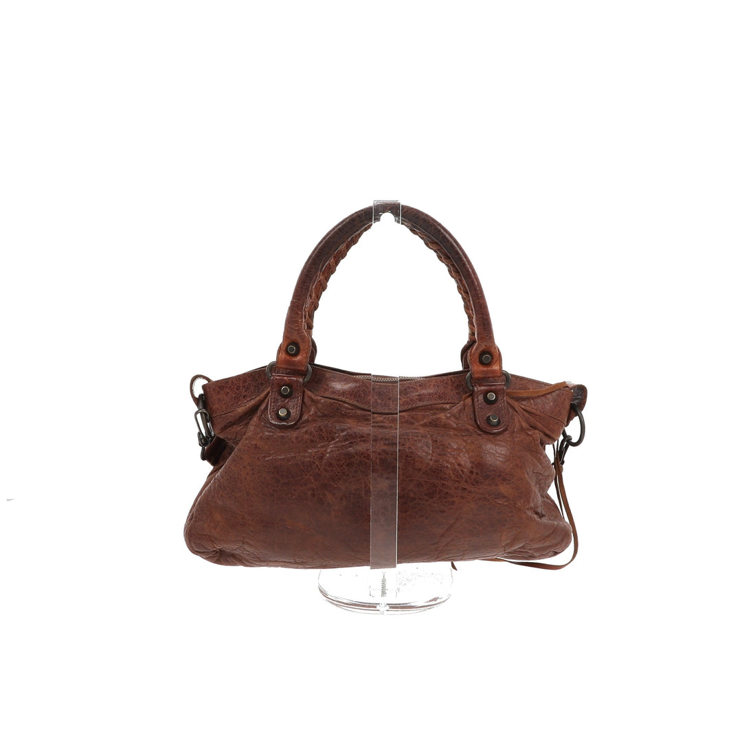 Top Quality Balenciaga First Handbag in Brown Leather