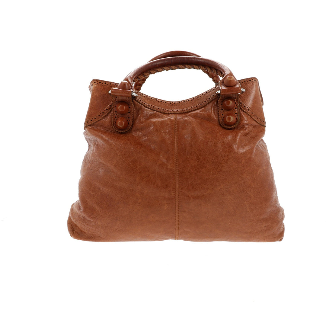 Top Quality Balenciaga Handbag in Brown Leather
