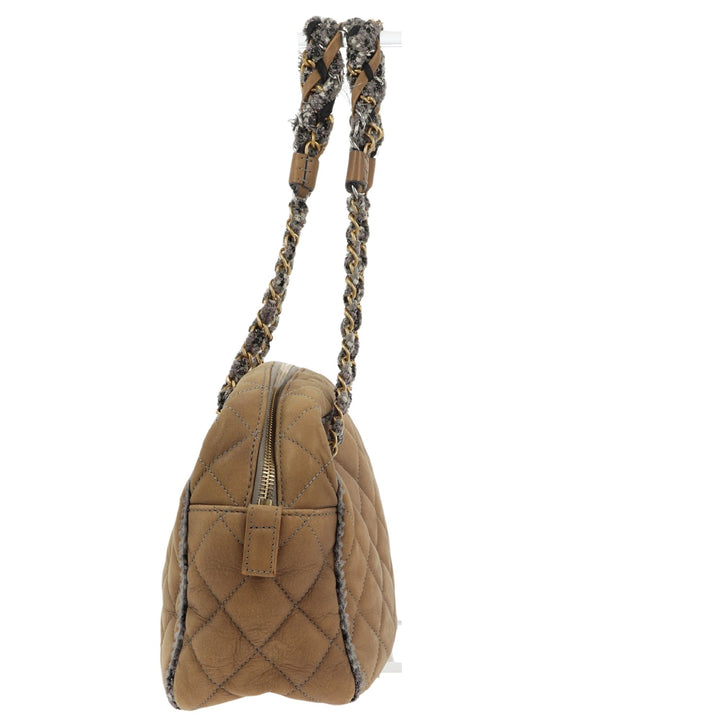 Top Quality Chanel Camera Shoulder Bag in Beige Leather