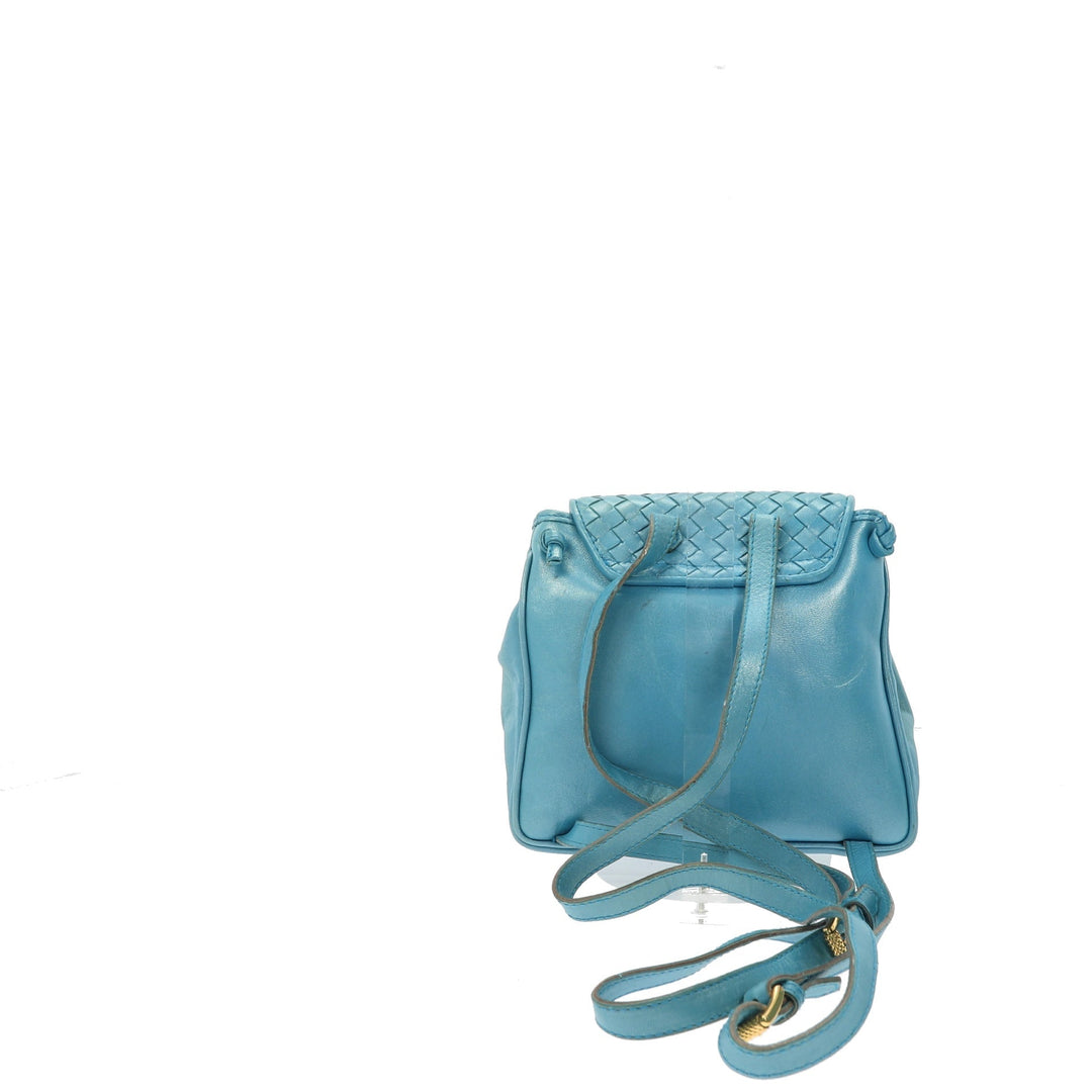 Top Quality Bottega Veneta Backpack in Blue Leather
