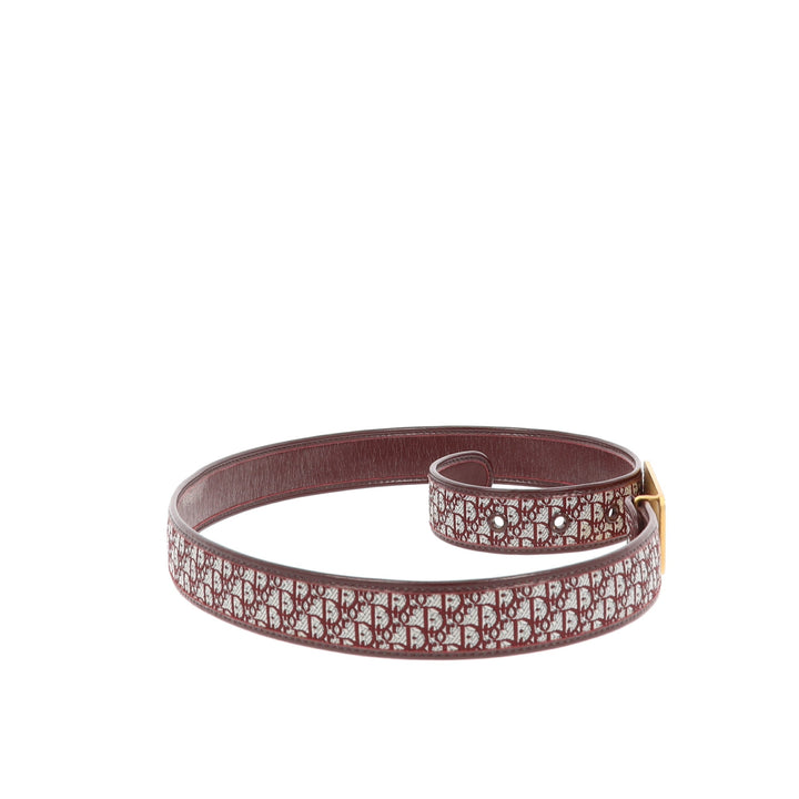 CHRISTIAN Top quality Dior Belt in Bordeaux Fabric