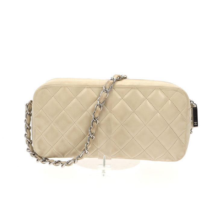 Top Quality Chanel Camera Shoulder Bag in Beige Leather