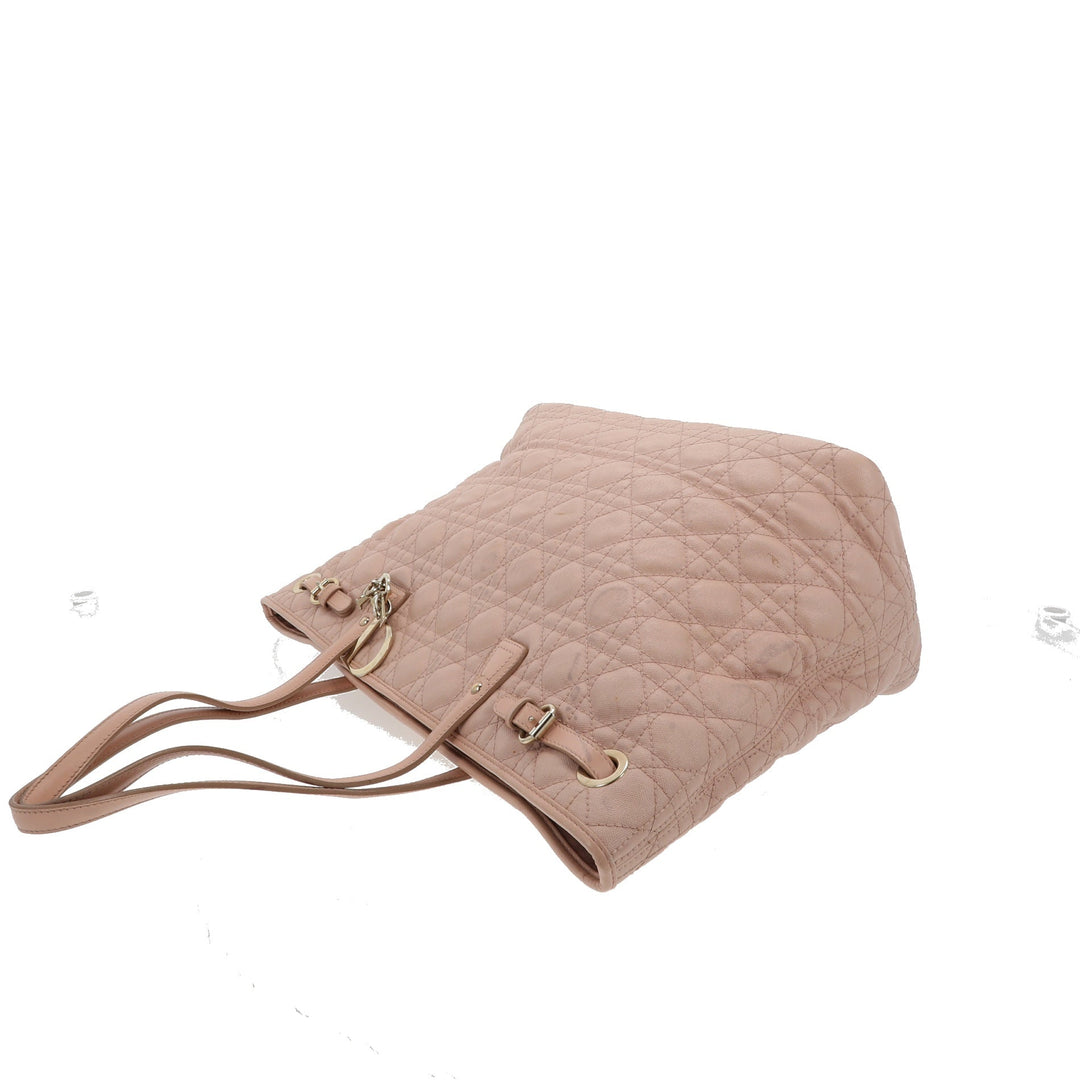 CHRISTIAN Top quality Dior Panarea Shoulder Bag in Pink Canvas