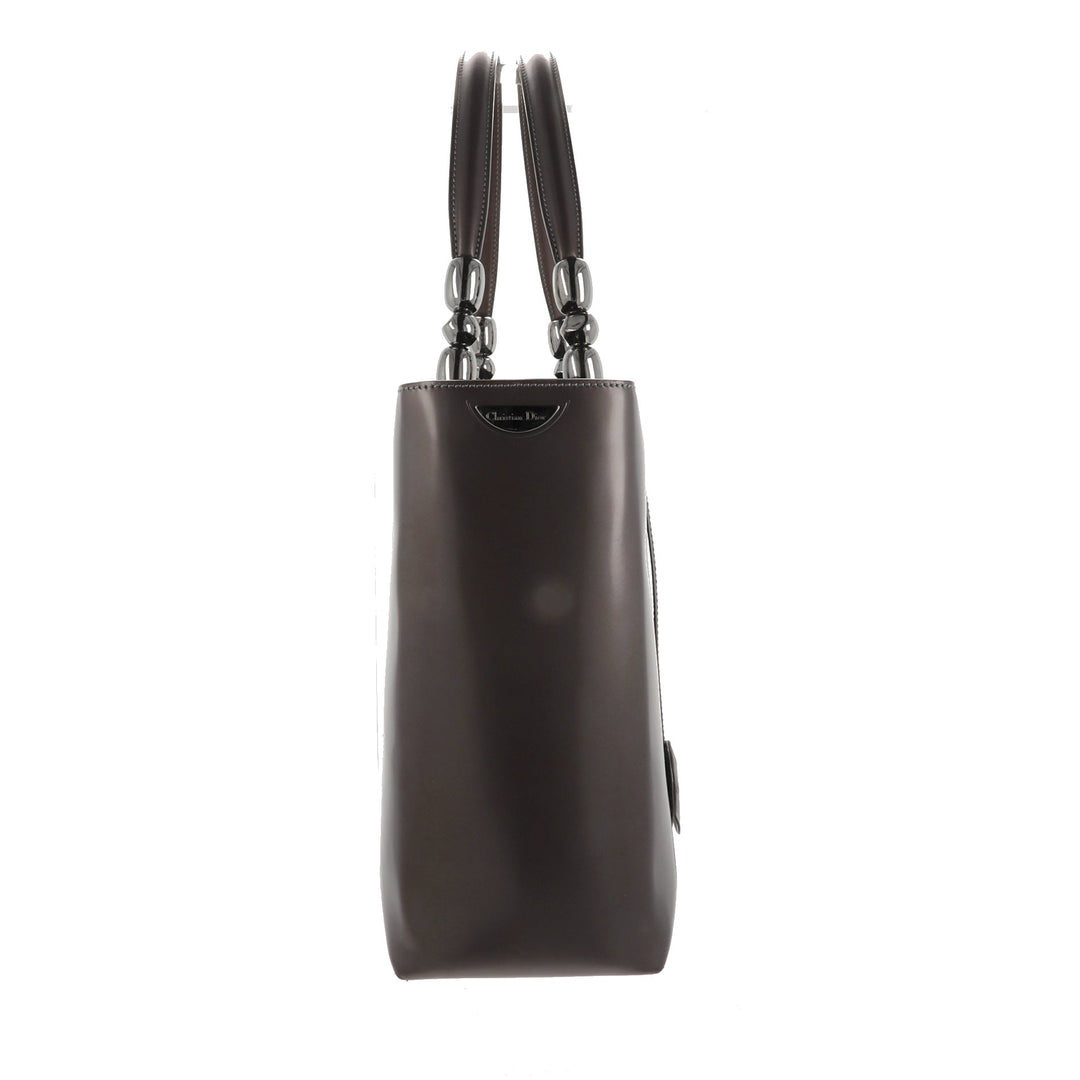 CHRISTIAN Top quality Dior Handbag in Brown Leather