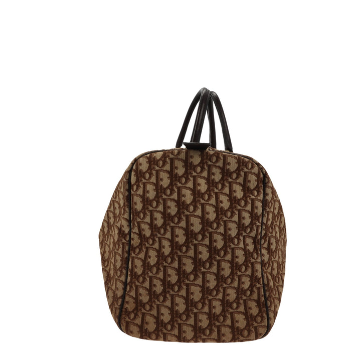 CHRISTIAN Top quality Dior Bowling Handbag in Beige Fabric