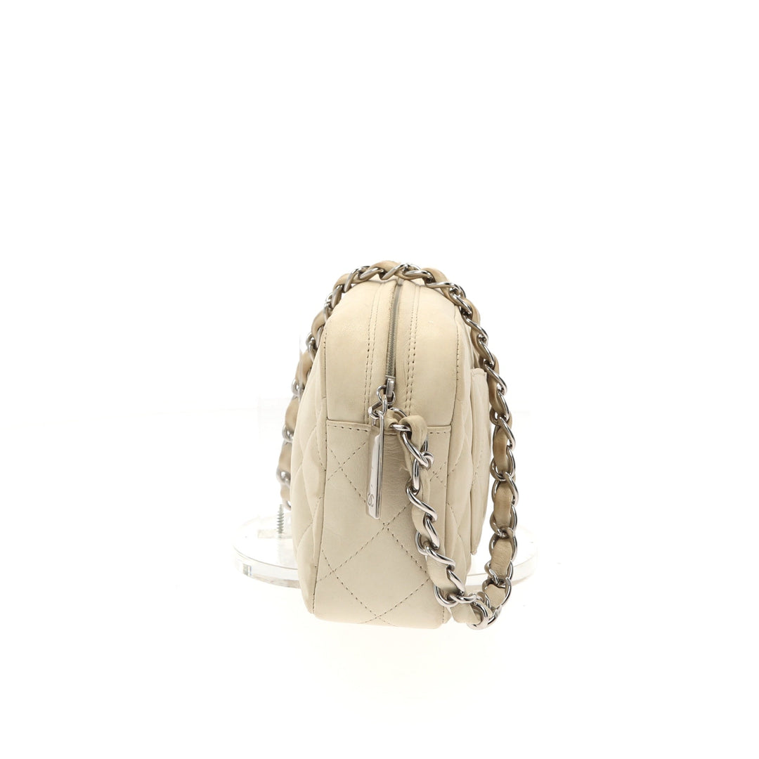 Top Quality Chanel Camera Shoulder Bag in Beige Leather