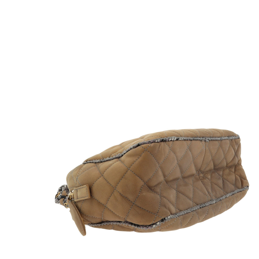 Top Quality Chanel Camera Shoulder Bag in Beige Leather