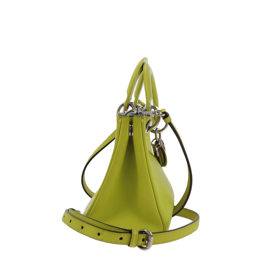 CHRISTIAN Top quality Dior Lady Top quality Dior Handbag in Green Leather