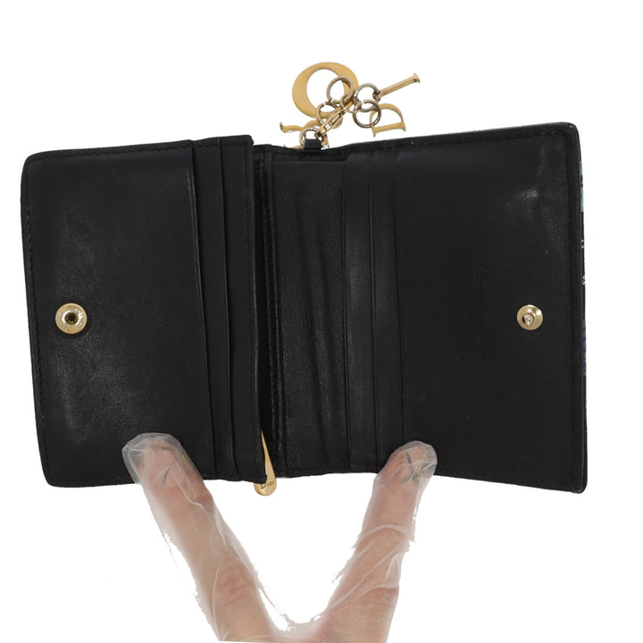 CHRISTIAN Top quality Dior Wallet in Blue Leather