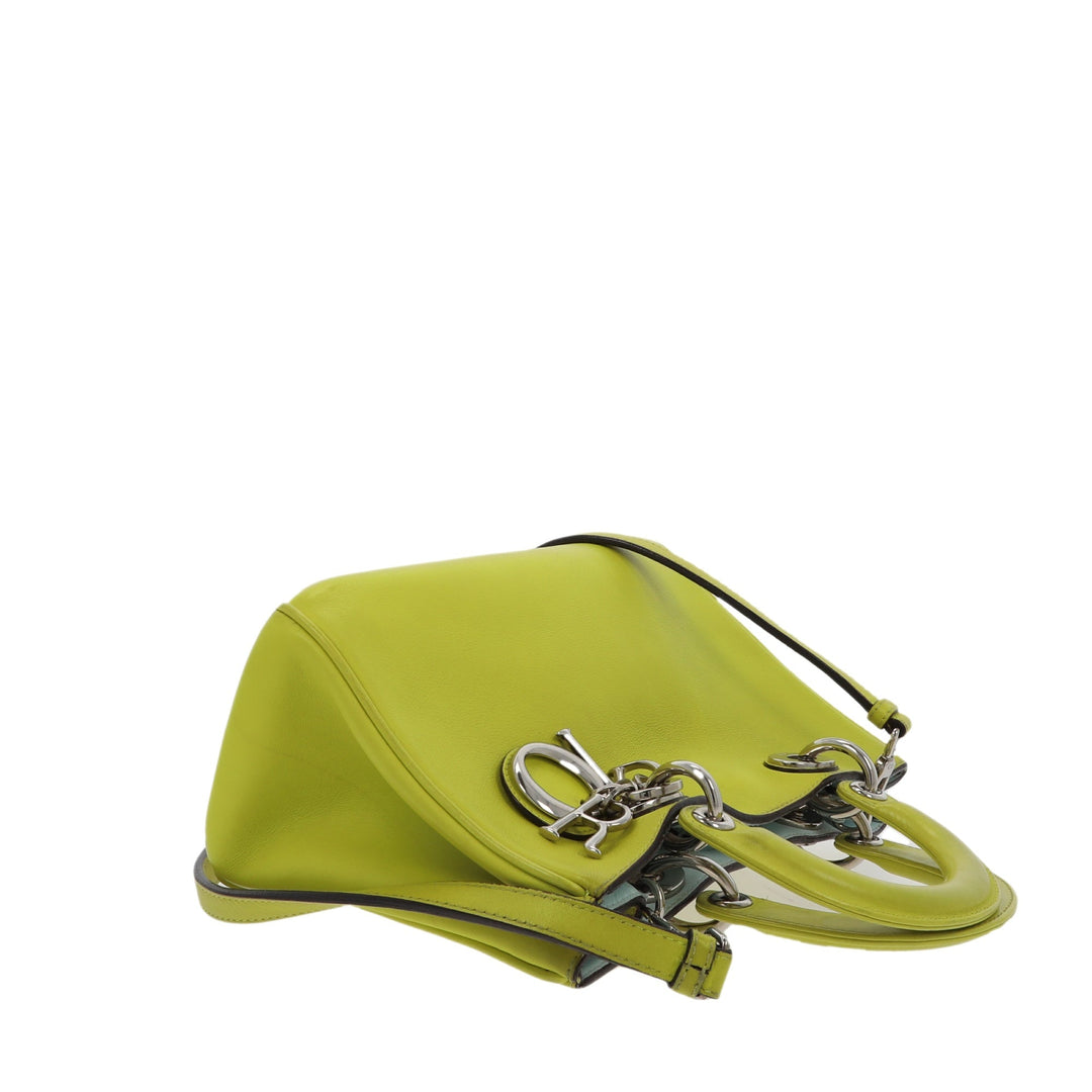 CHRISTIAN Top quality Dior Lady Top quality Dior Handbag in Green Leather