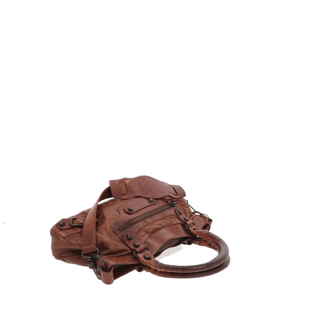 Top Quality Balenciaga First Handbag in Brown Leather