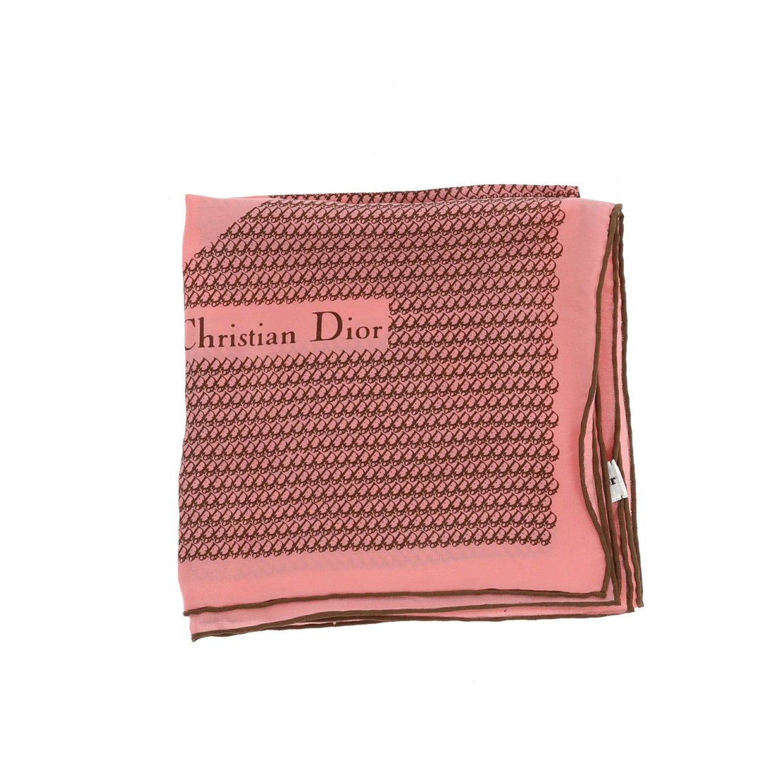 CHRISTIAN Top quality Dior Foulard in Pink Silk