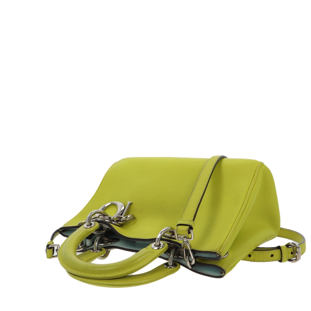 CHRISTIAN Top quality Dior Lady Top quality Dior Handbag in Green Leather