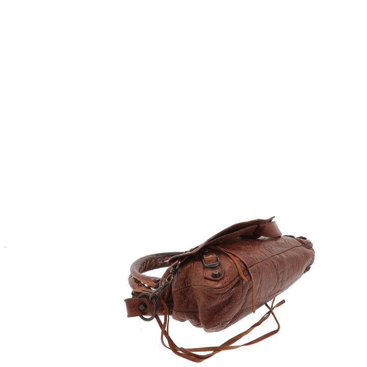 Top Quality Balenciaga First Handbag in Brown Leather