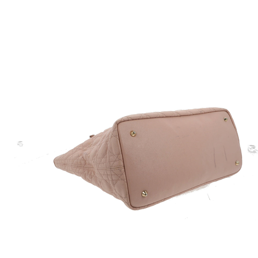 CHRISTIAN Top quality Dior Panarea Shoulder Bag in Pink Canvas