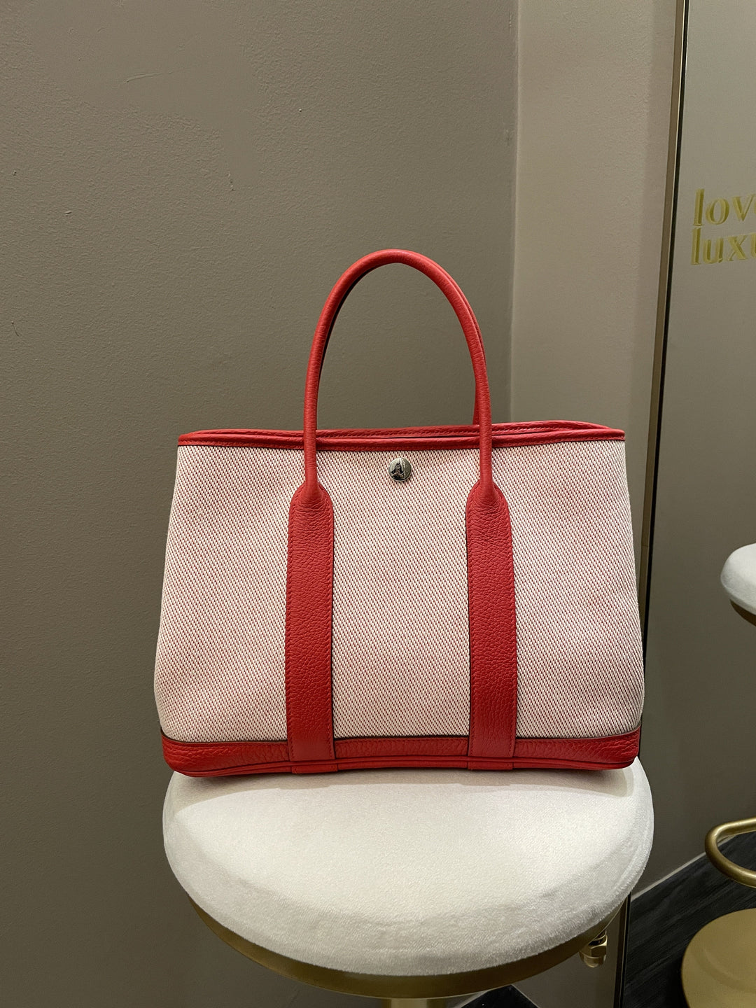 Top quality Hermes Garden Party 30 Rouge Coeur