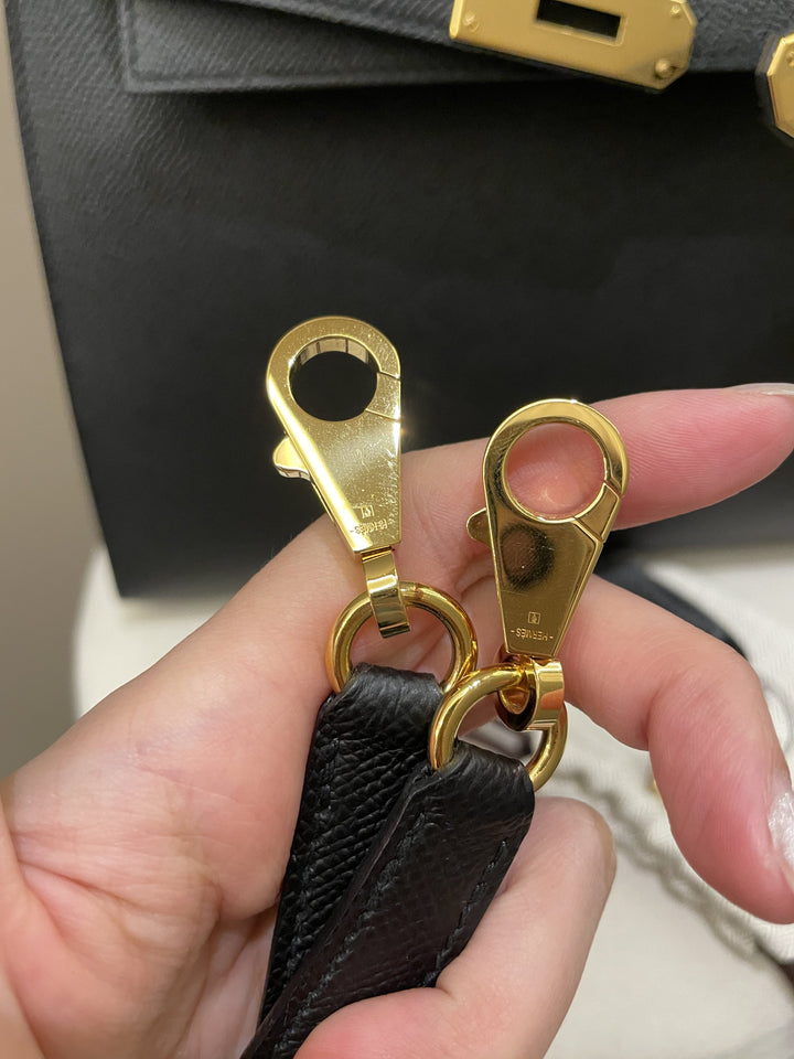 Top quality Hermes Kelly Sellier 28 Black Epsom
