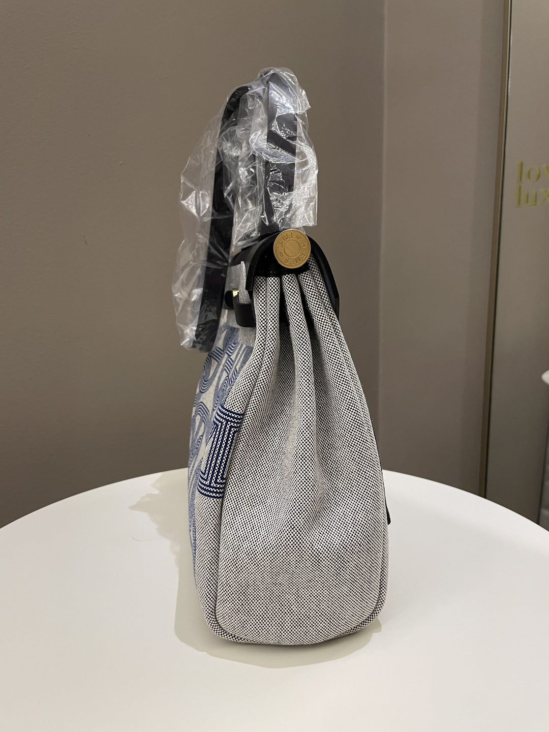 Hermes Herbag Zip 31 Circuit 24 Bleu Royal Bleu Indigo Ecru