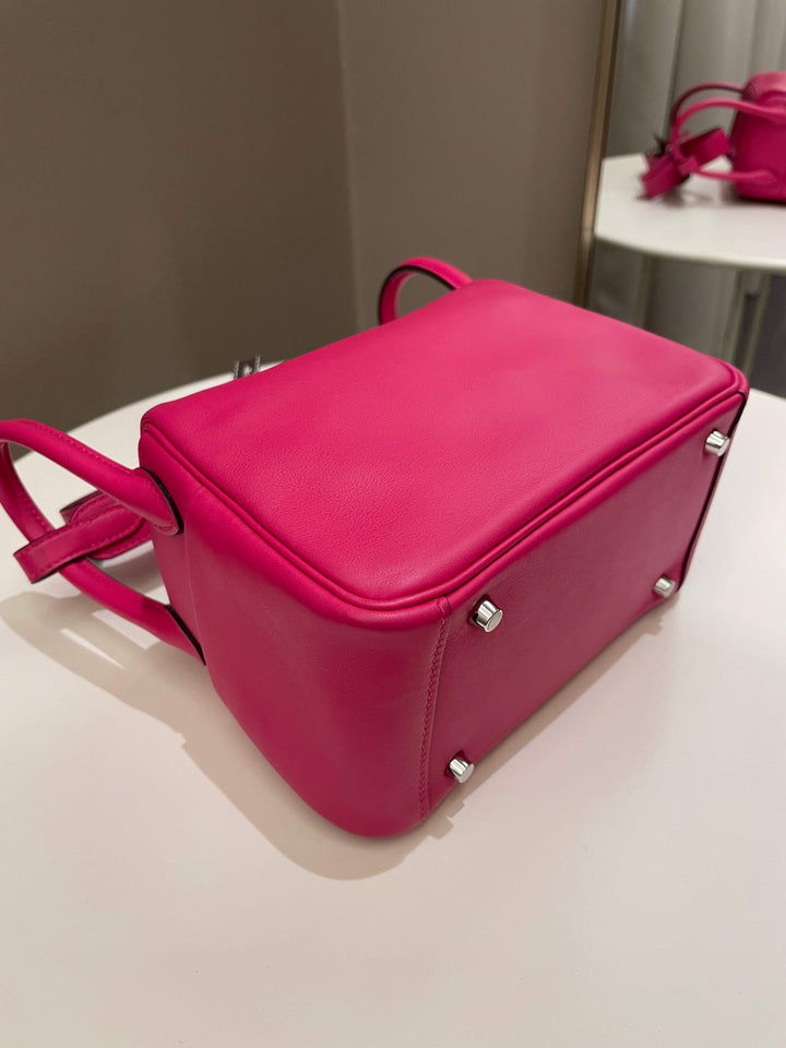 Top quality Hermes Mini Lindy Rose Mexico / Rouge Pigment Swift