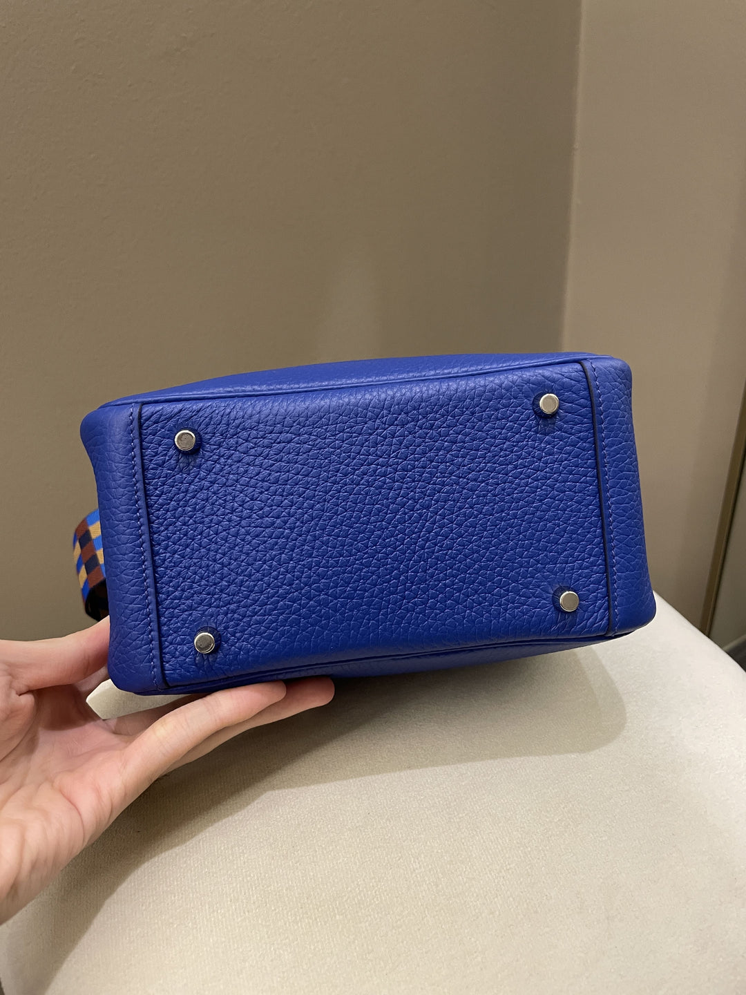 Top quality Hermes Mini Lindy Blue Royal Clemence