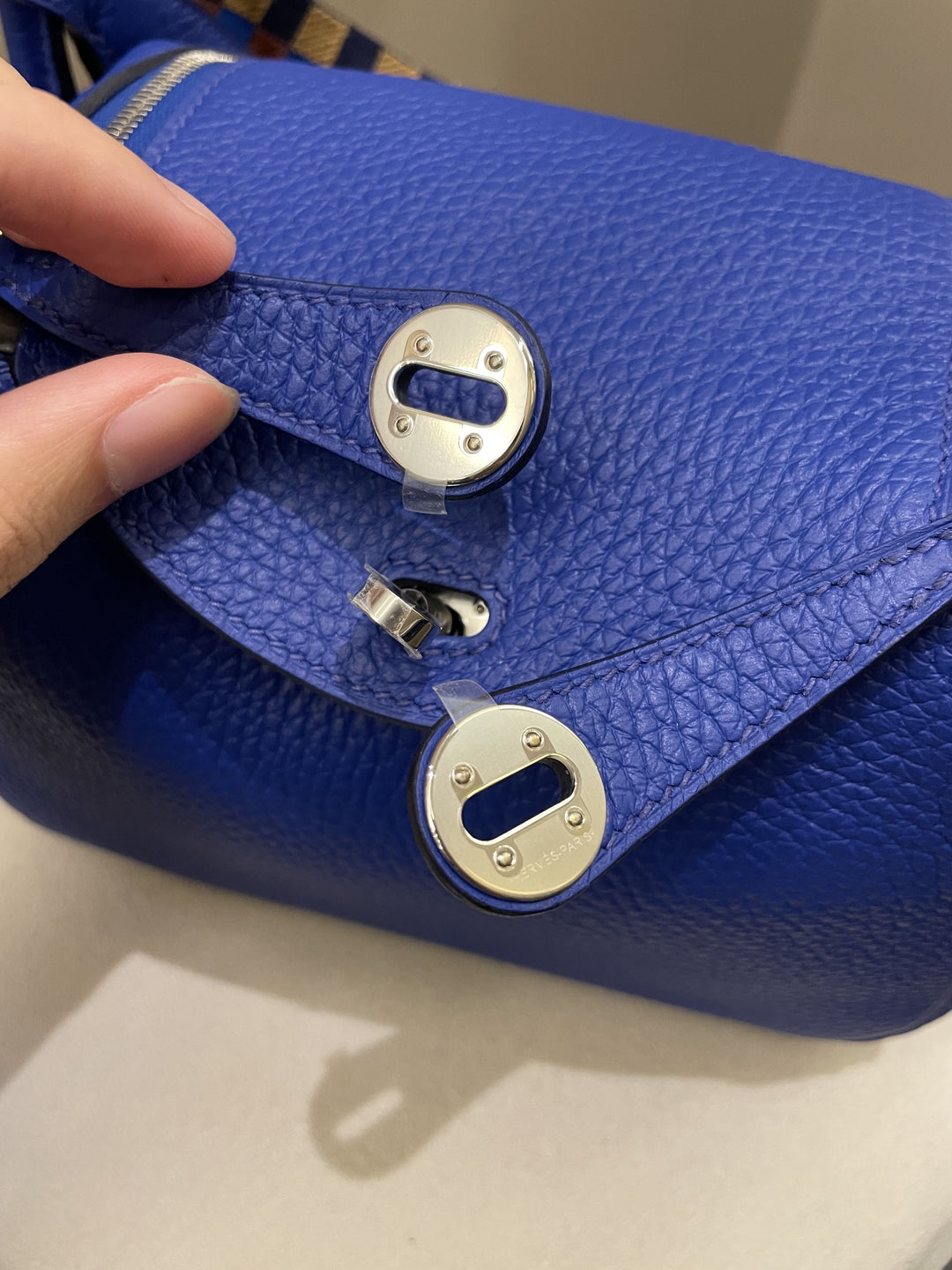 Top quality Hermes Mini Lindy Blue Royal Clemence