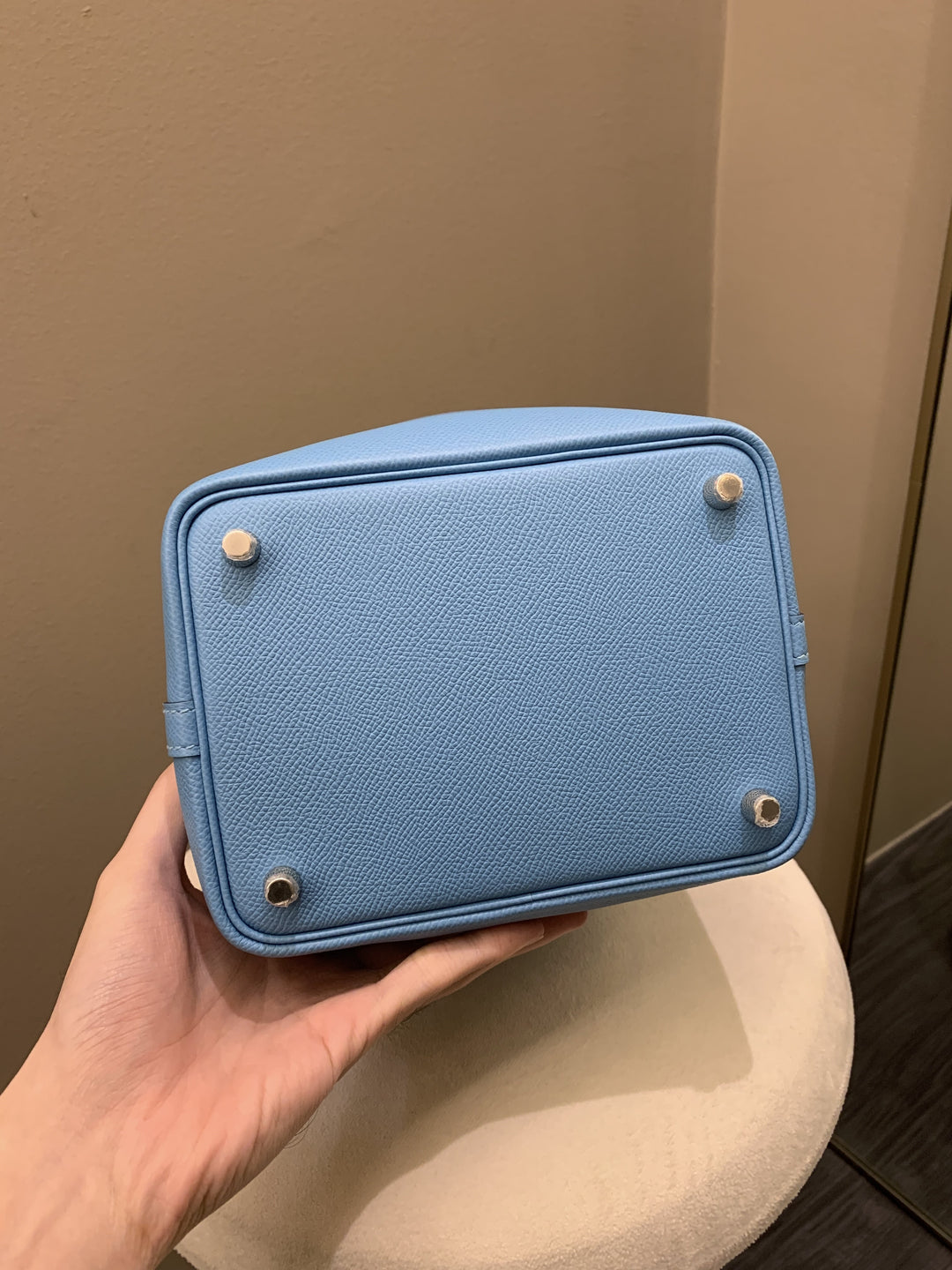 Top quality Hermes Picotin Tressage 18 Blue Nord Epsom