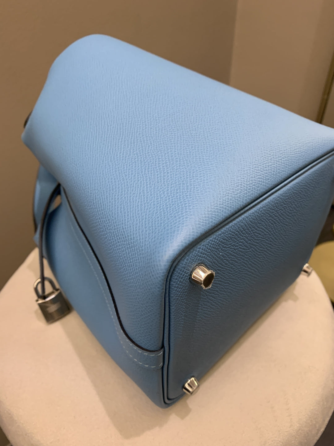 Top quality Hermes Picotin Tressage 18 Blue Nord Epsom