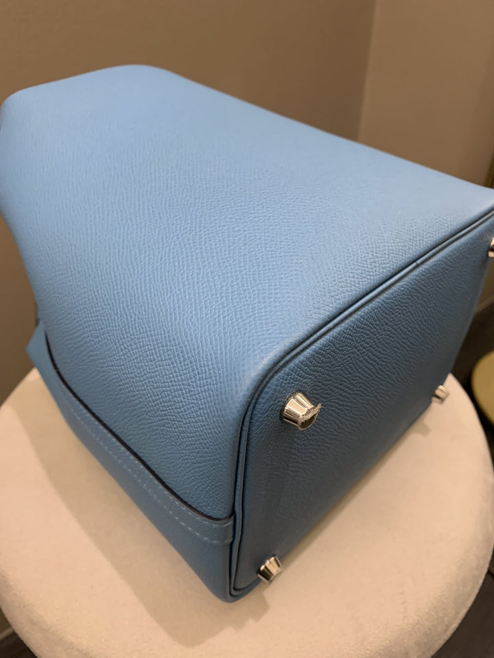 Top quality Hermes Picotin Tressage 18 Blue Nord Epsom