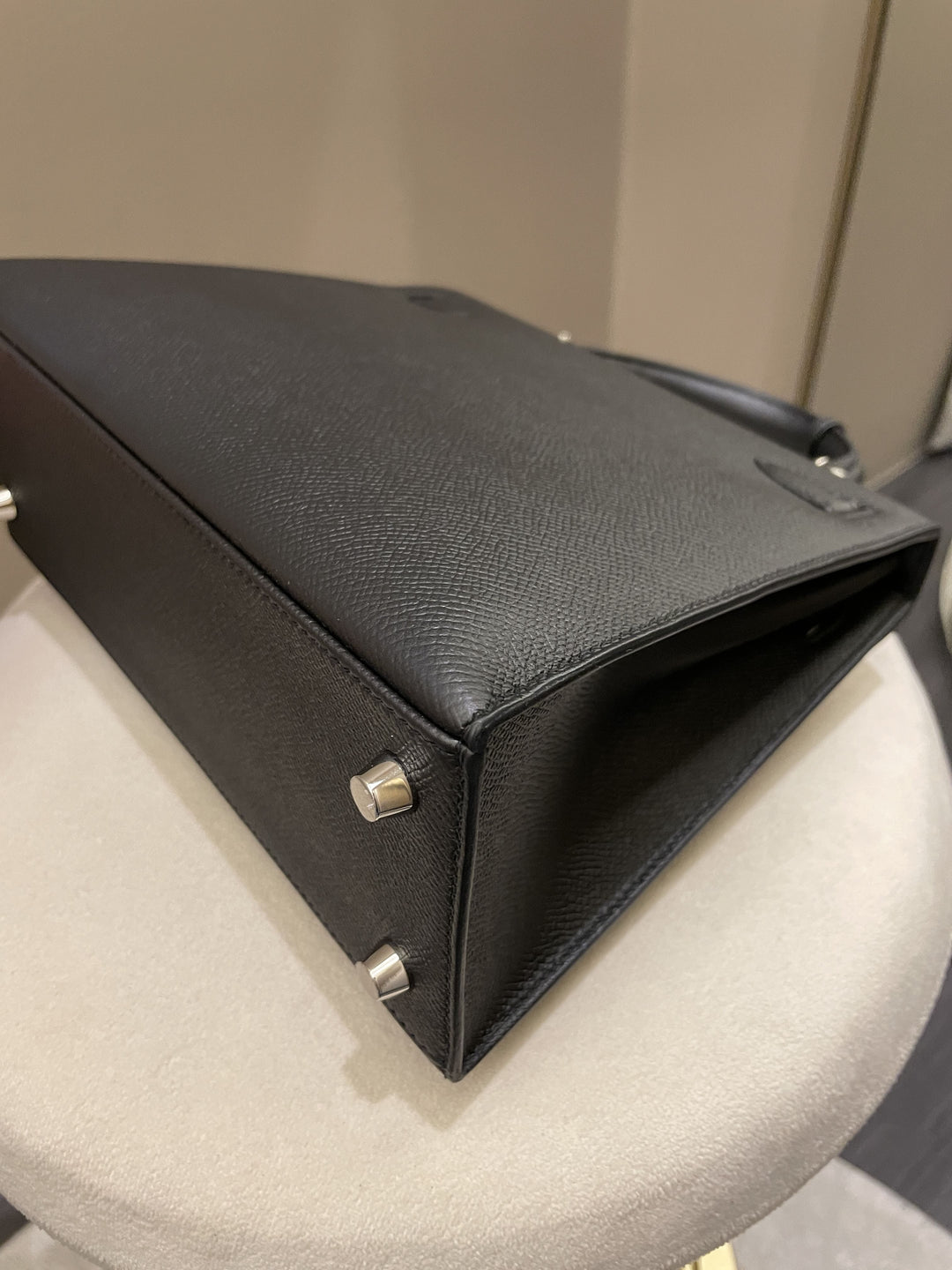 Top quality Hermes Kelly Sellier 25 Black Epsom