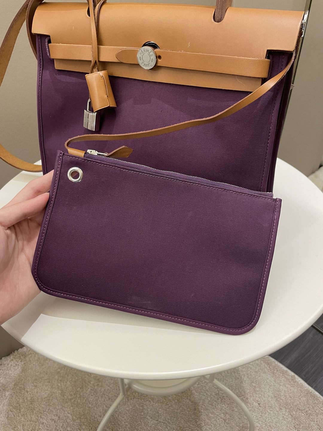 Top quality Hermes Herbag Zip 31 Cassis