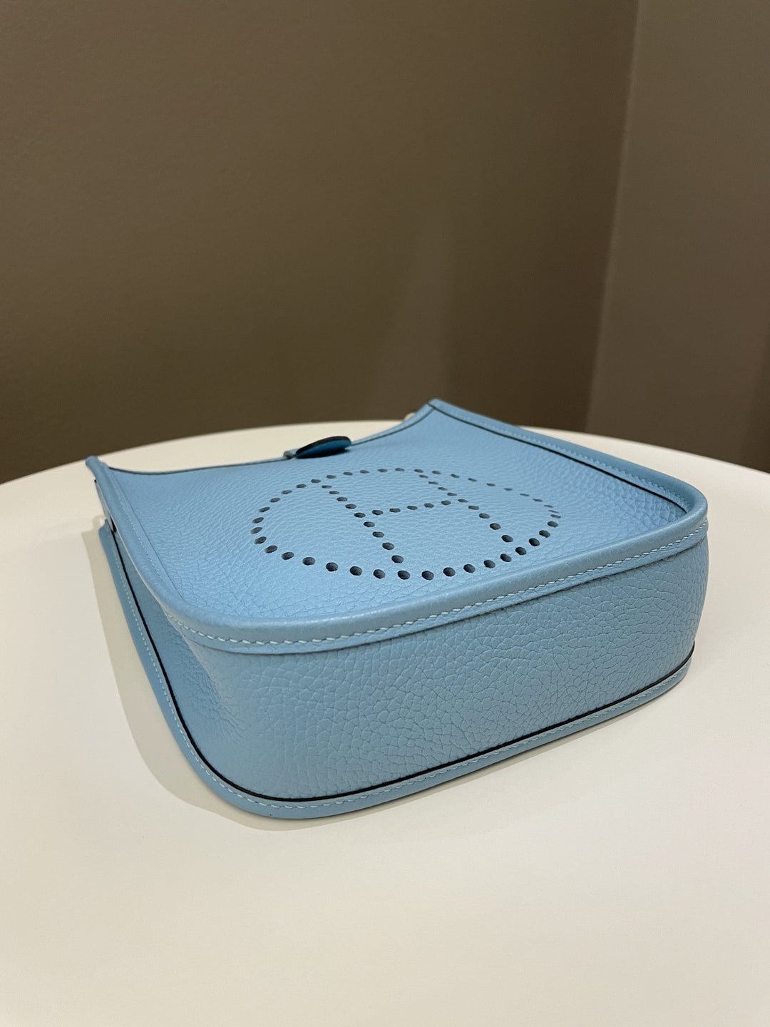 Top quality Hermes Mini Evelyne Bleu Atoll Clemence