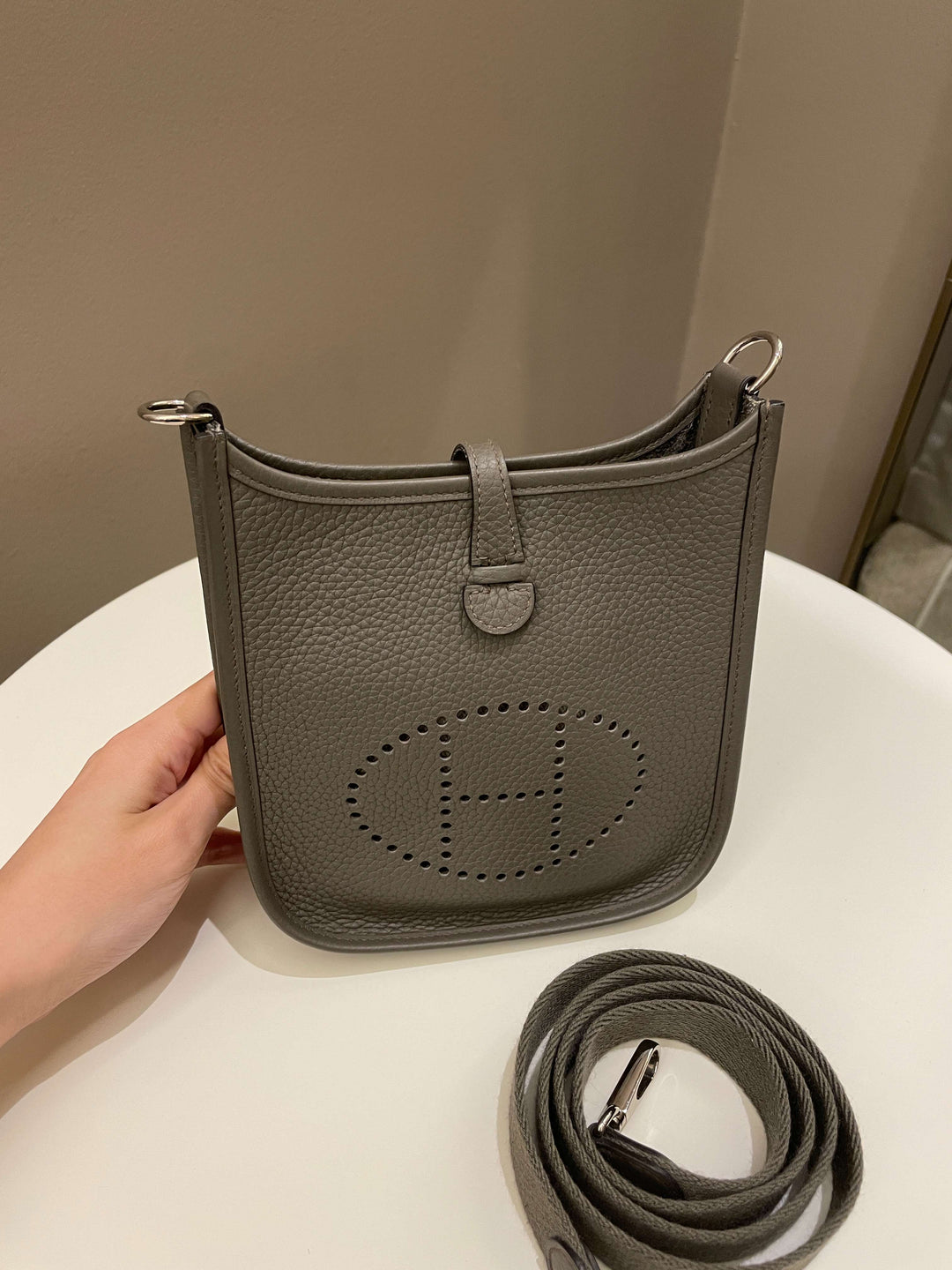 Top quality Hermes Mini Evelyne Etain Clemence