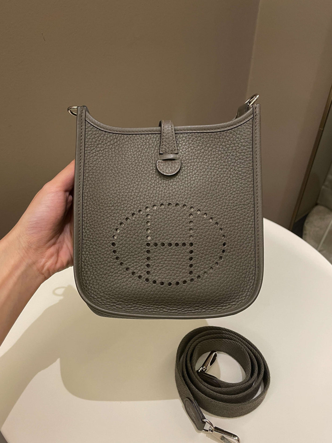Top quality Hermes Mini Evelyne Etain Clemence