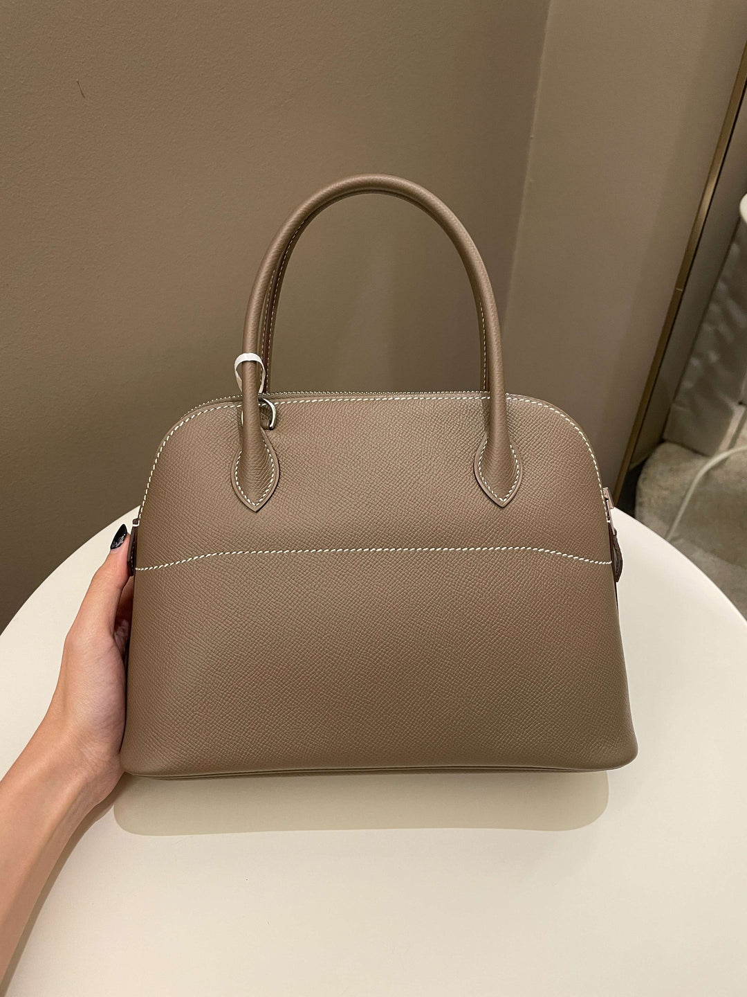 Top quality Hermes Bolide 27 Etoupe Epsom