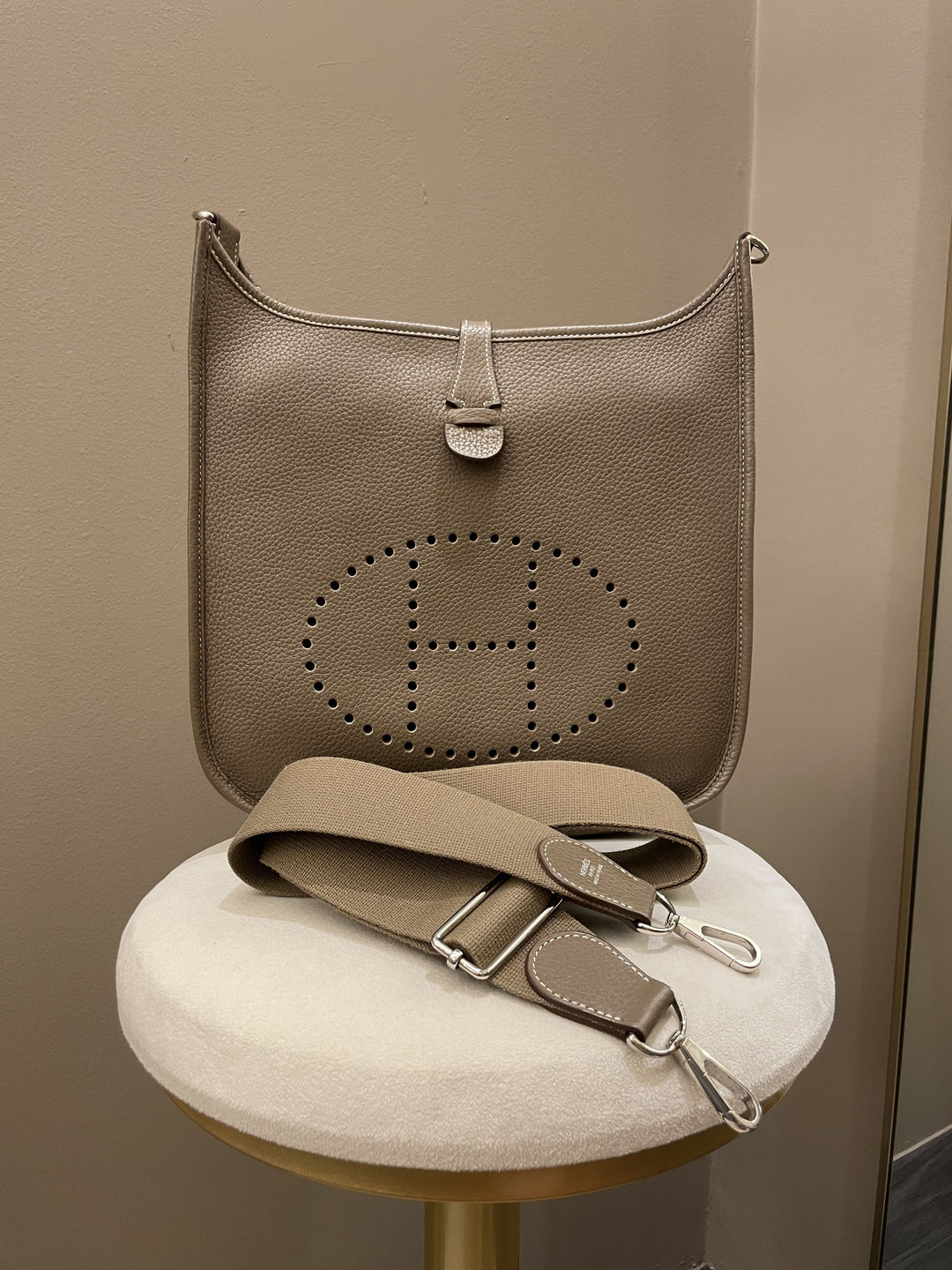 Top quality Hermes Evelyne 29 PM Etoupe Clemence