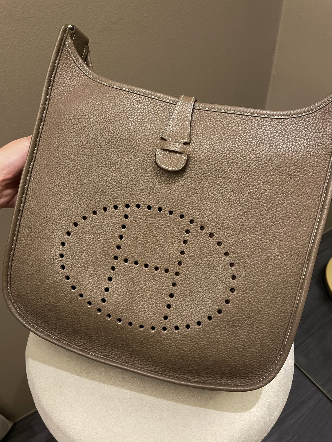 Top quality Hermes Evelyne 29 PM Etoupe Clemence
