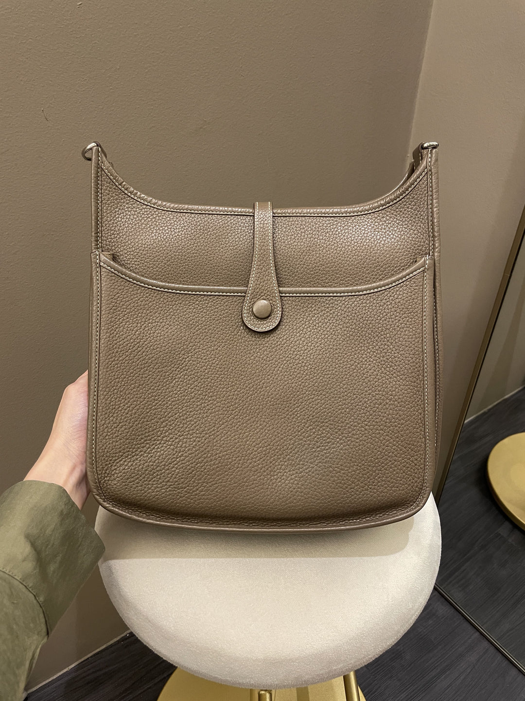 Top quality Hermes Evelyne 29 PM Etoupe Clemence