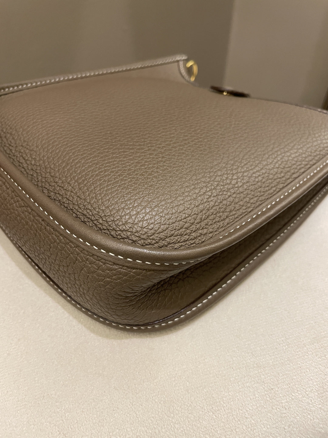 Top quality Hermes Mini Evelyne Etoupe Clemence