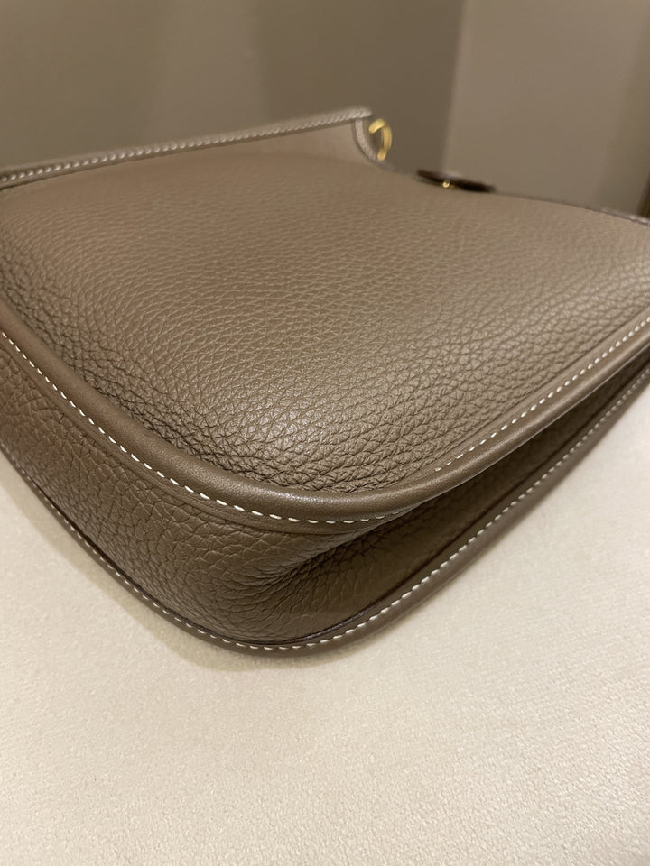 Top quality Hermes Mini Evelyne Etoupe Clemence