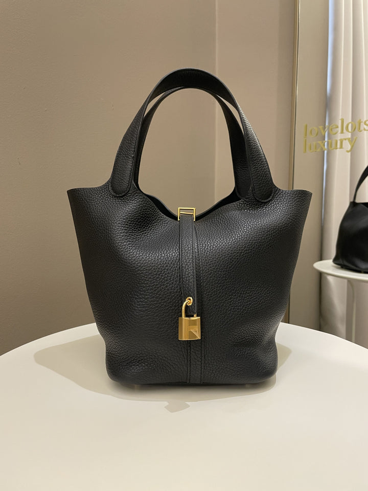 Top quality Hermes Picotin Lock 22 Black Clemence