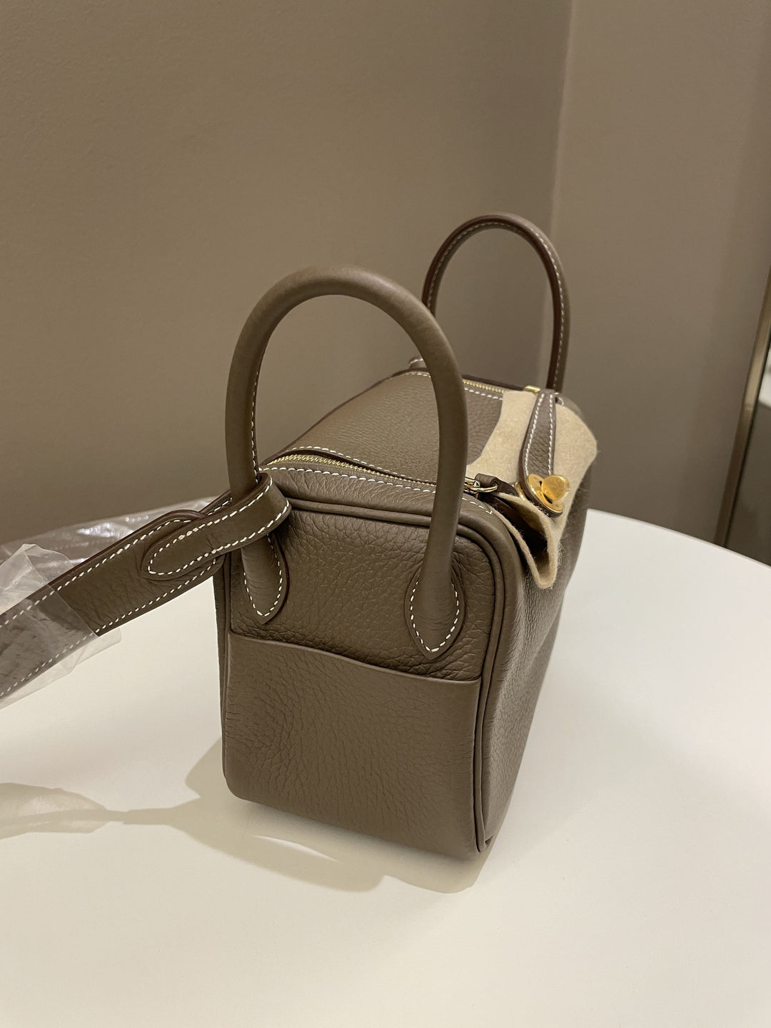 Hermes Mini Lindy Etoupe Clemence