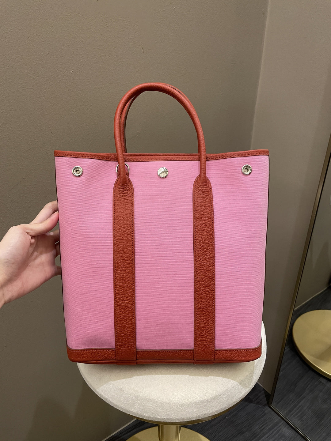Top quality Hermes Garden File 28 Pink / Rouge Vache Country
