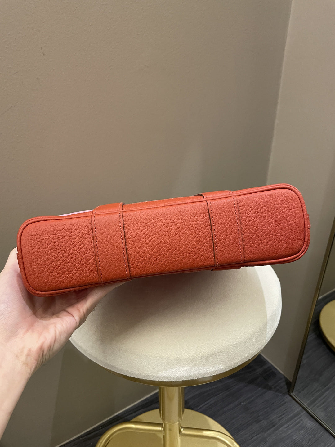 Top quality Hermes Garden File 28 Pink / Rouge Vache Country