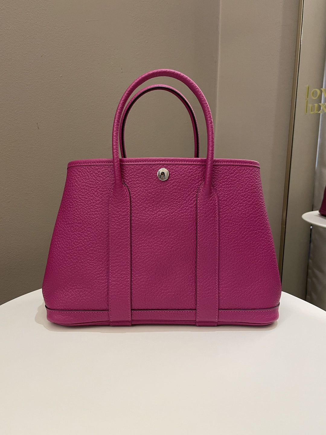 Top quality Hermes Garden Party 30 Rose Poupre Vache Country