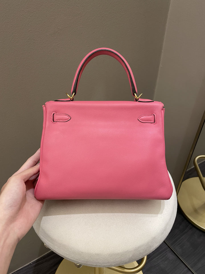 Top quality Hermes Kelly 25 Rose Azalea Swift