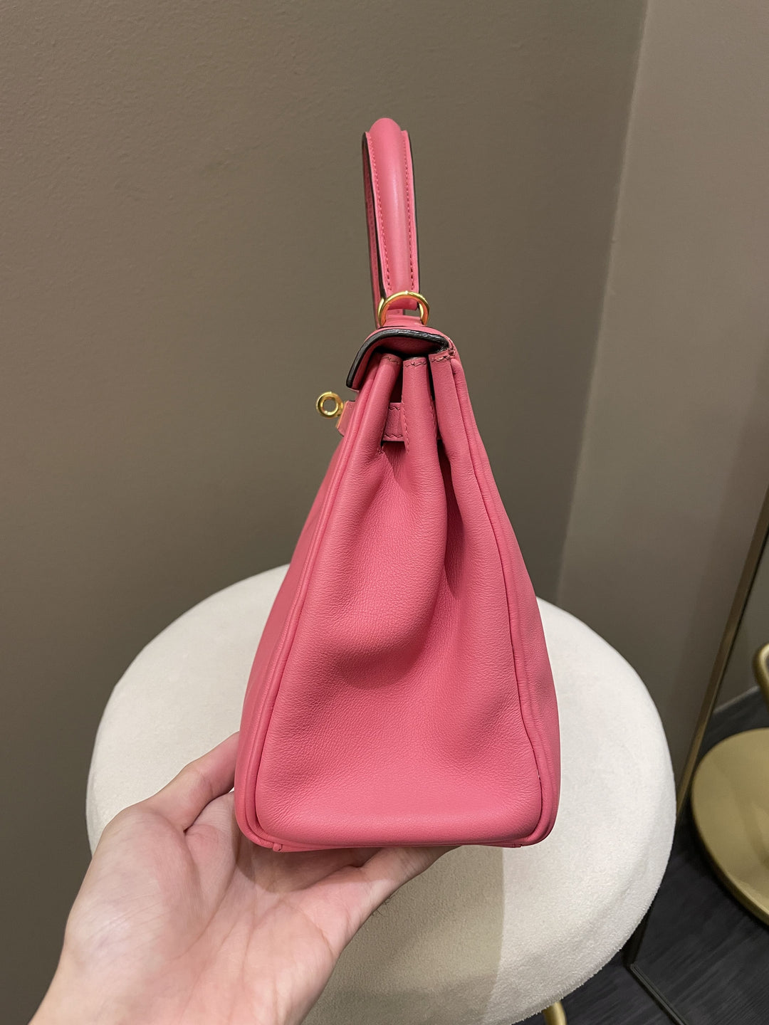 Top quality Hermes Kelly 25 Rose Azalea Swift