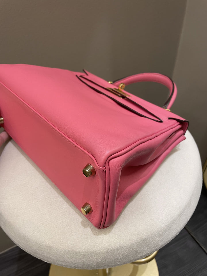 Top quality Hermes Kelly 25 Rose Azalea Swift
