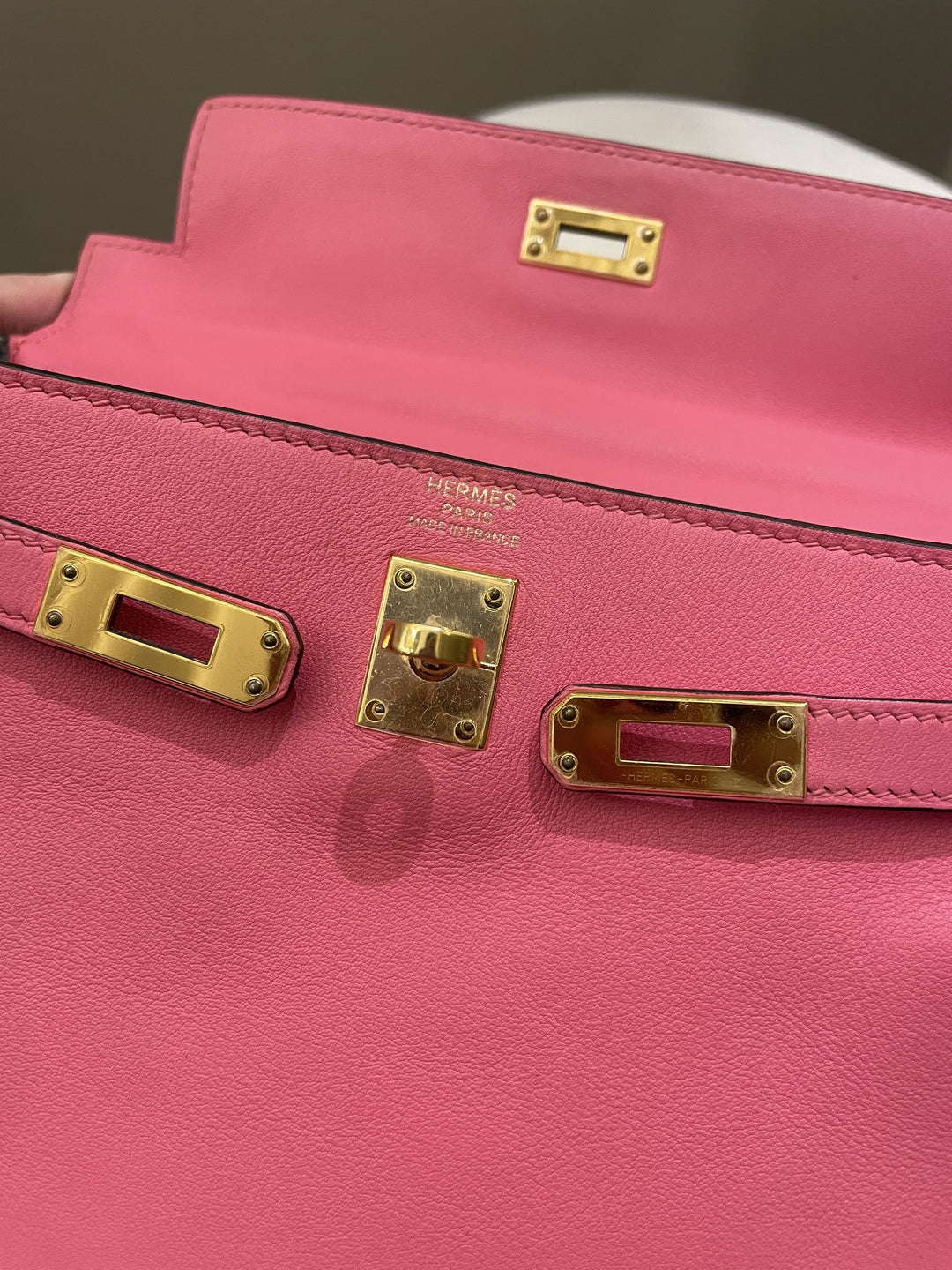 Top quality Hermes Kelly 25 Rose Azalea Swift