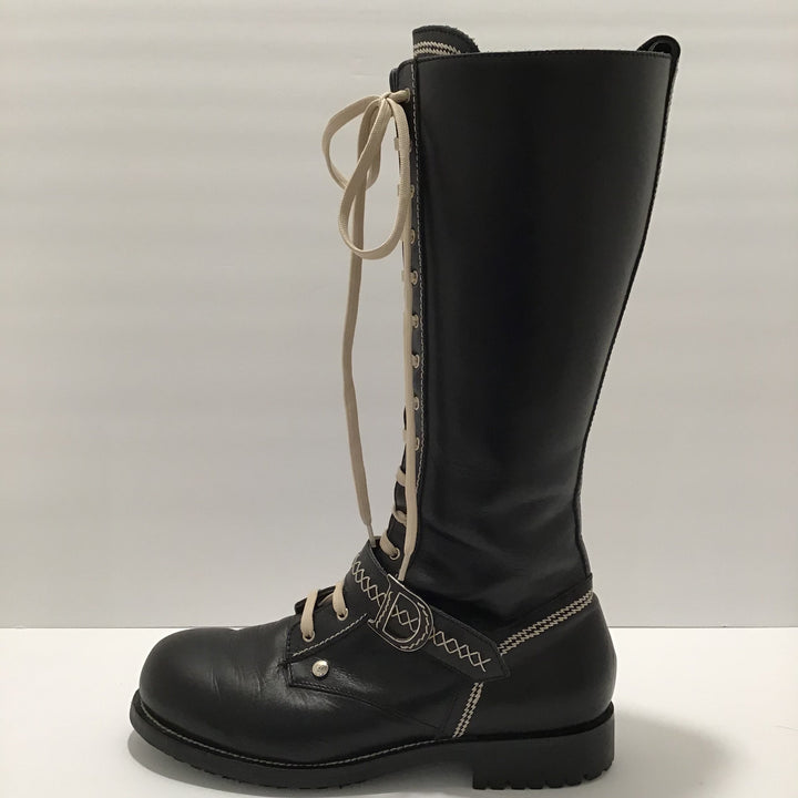 Christian Dior Black Combat Boots Sz 38.5 (8.5)