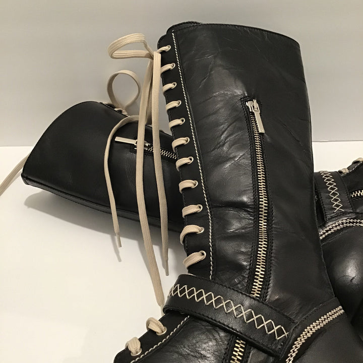 Christian Dior Black Combat Boots Sz 38.5 (8.5)